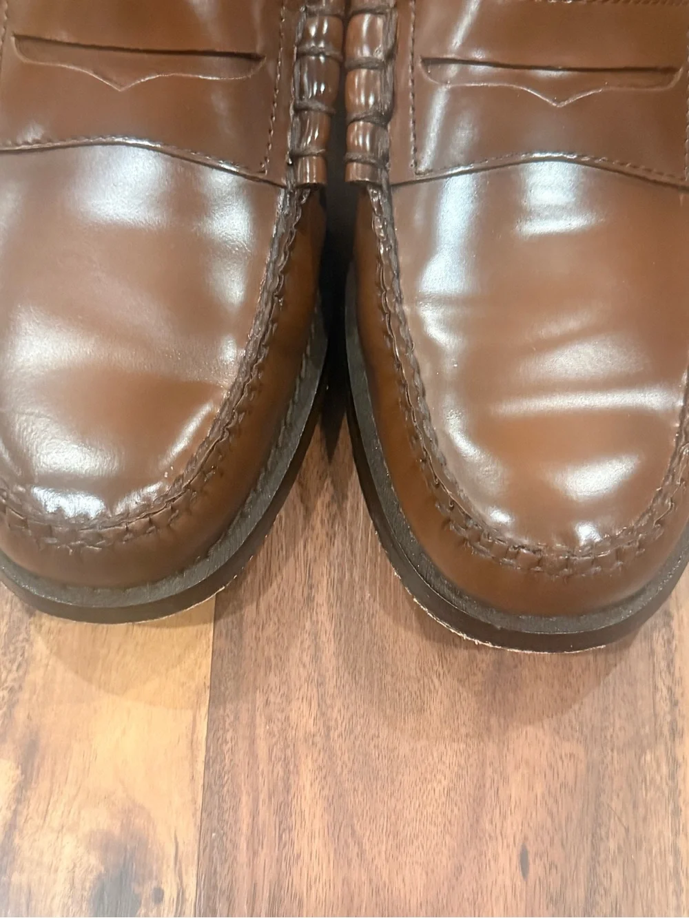 Classic Mens Size 10 D Honey Brown Larson Penny Loafers GH Bass Weejuns